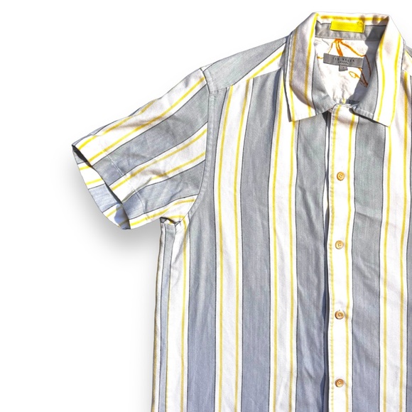Ted Baker Striped Button Down Shirt size 1(small) - Picture 4 of 12